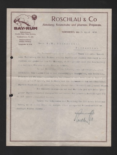 Nürnberg brief 1919 - nÜrnberg,,