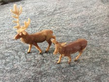 DDR Zootiere Plaho Hirsch, Rotwild, Hartgummi Tiere, Kinderspielzeug 