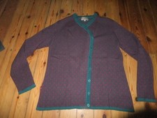 Sorgenfri Tunika Jacke Strick cardigan zyklam petrol asymmetrisch schick RAR  XL