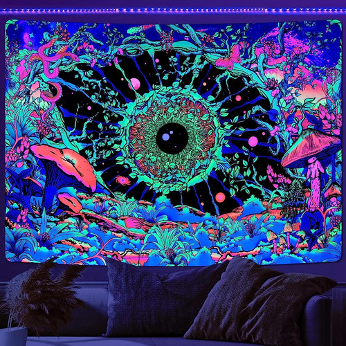 Schwarzlicht wandteppich - schwarzlicht,