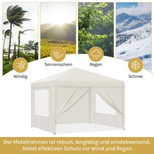 Pavillon 3x3 m faltbar Pop-Up Faltpavillon wasserfest Grillpavillon 0017be