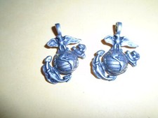 Zwei (2) USMC Marine EGA Abzeichen Metall Anhänger Charms