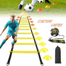 Koordinationsleiter + Pylonen Set Trainingsleiter Fußball Trainings Set Hütchen