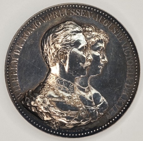 Preußen gedenk silbermedaille - preußen,