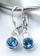 💎 Blautopas Ohrhänger 925