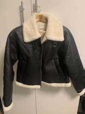 Lederjacke mit Pelz