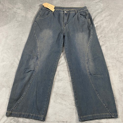 Men baggy jeans irregular - men's,