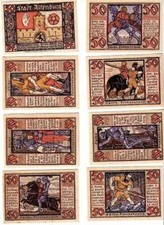 Banknoten notgeld stadt - 8,