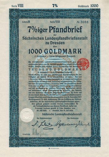 Sächsischer landespfandbrief - sächsischer,