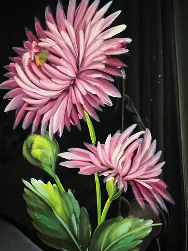 Wandbild chrysanthemen - wandbild,