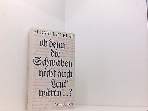 Denn die schwaben nicht - ob,