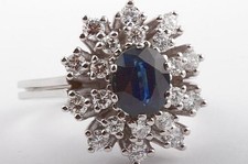 Saphir Brillant Diamant Ring