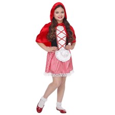 ROTKÄPPCHEN KOSTÜM & UMHANG KINDER Karneval Fasching Märchen Kleid Mädchen 0204