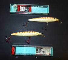 zwei RAPALA 14 CG Wobbler Magnum floating 14 cm Pearl Fluo orange