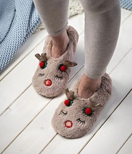 Geschenkset "Rentier Hausschuhe" für Sie & Ihn Unisex für Damen und Herren