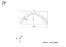 Lärche 6x6 Leimholzbogen Pergola Holzbogen Kopfband Pforten Rundstück Rosenbogen
