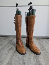 Tamaris Stiefel Gr. 37 Leder getragen cognac braun