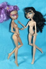 MATTEL K24 PUPPE MONSTER HIGH GELENKPUPPE ohne KLEIDUNG HAARE SCHWARZ LILA