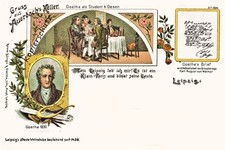 AK      Leipzig Goethe Auerbach Sachsen  Kopie einer Litho von ca. 1900