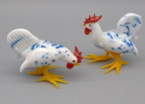 Glas figuren hahn huhn - /, hahn,