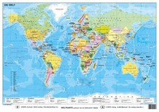 Die Welt politisch Wandkarte /