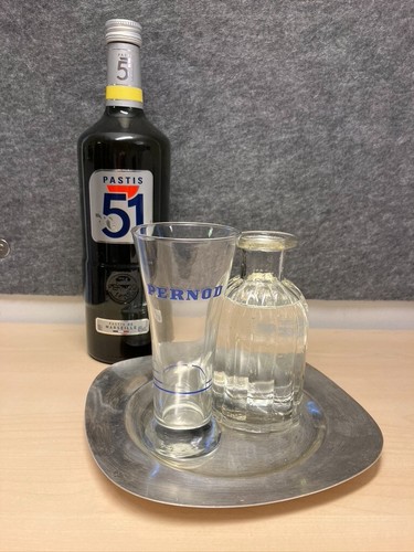 Vintage pernod set glas - pernod-set,