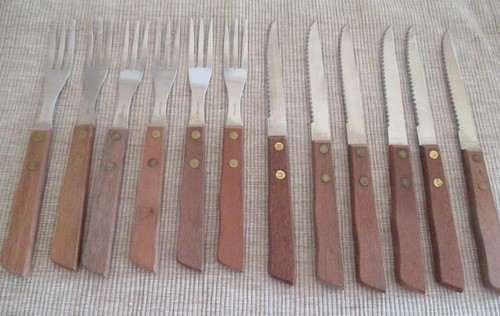 Vintage teile steak besteck - 12,