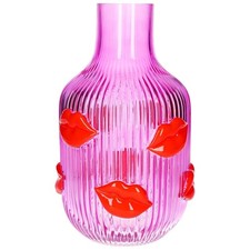 Vase  Lippen rot in  pink