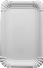 250 Pappteller Weiß Eckig