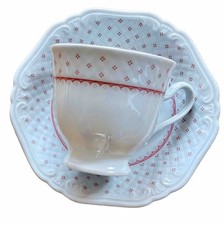 Kaffeetasse mit Untertasse Eschenbach La Reine - rote Punkte wie NEU