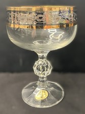 Crystalex Sektschale Claudia Exclusive Gold Platin Kristallglas 200 ml 6er Set 