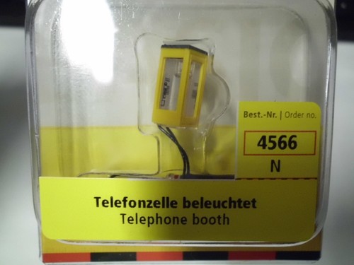 Brawa 4566 telefonzelle gelb - n,