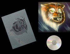 Airbrush Schablone Step by Step / Stencil / Tiere 172 Wolfskopf & Anleitungs CD
