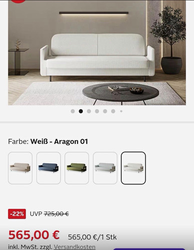 Schlafsofa sitzer ausziehbar - 3-sitzer,