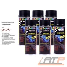 6x 400ml DUPLI COLOR SUPERTHERM BLACK HITZELACK SPRÜHLACK SCHWARZ 800°C 191794