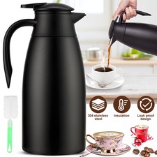 Thermoskanne 1.8L,Isolierkanne Kaffeekanne 304 Edelstahl Thermoskanne Teekanne