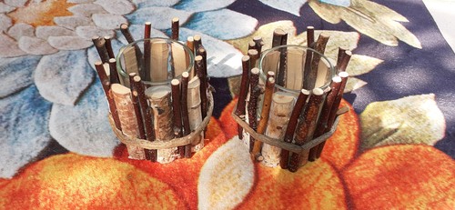 Holz kerzenhalter - holz,