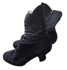 *FANTASY Ramas/Italy* Gothic Rock Wildleder Plateau Stiefelette schwarz 41 HOT