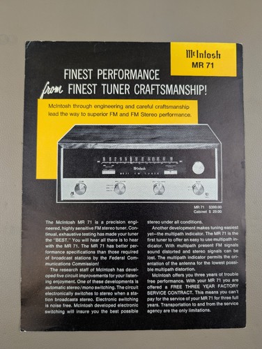 Mcintosh mr71 brochure 1470 - mcintosh,