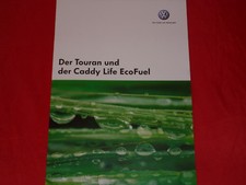 VW Touran I Typ 1T + Caddy Life Typ 2K EcoFuel Erdgas Prospekt Brochure von 2005