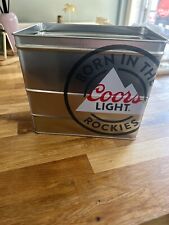 Coors Light Flaschenträger Bierkühler Metall Blechkiste Eiskübel Mancave