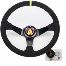 Beltenick® Sportlenkrad Rallye 350mm 95mm geschüsselt mit E46 Airbag Nabe (M3) 