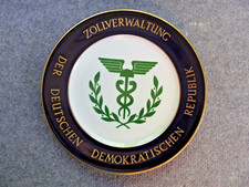 Zollverwaltung der DDR - Ehrenteller Weimar Porzellan "Echt Weimar Kobalt"