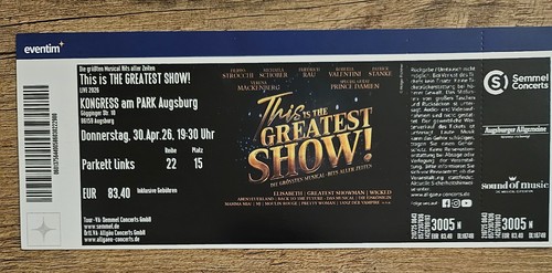 Ticket eintrittskarte augsburg - ticket,