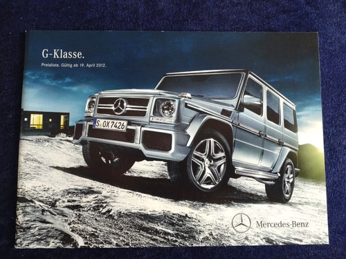 Mercedes klasse preisliste - g-klasse,