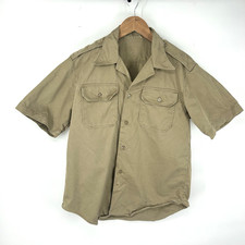 Vintage 1960s US Military Khaki Shirt Uniform Vietnam War Safari Mens Medium
