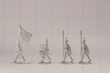 Preußische Musketiere, vorgehend | 13 Zinnfiguren | bemalte Zinnsoldaten