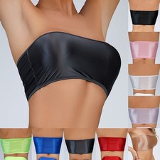 Oil Shiny Crop Top Sexy