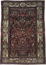 Isfahan Teppich Orient Perser Rug Ahmad Korkwolle Vase Design Antik Königsklasse