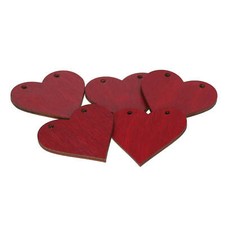 Dunkelrotes Holzherz -